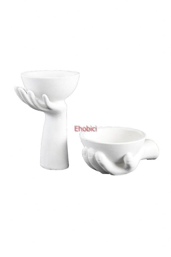 Polyester Kadeh Eller Set 22x9 - 22x14cm HYK652 Set