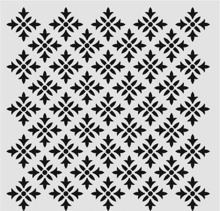 Ardışık Desen Stencil Şablon (25x25) R-069