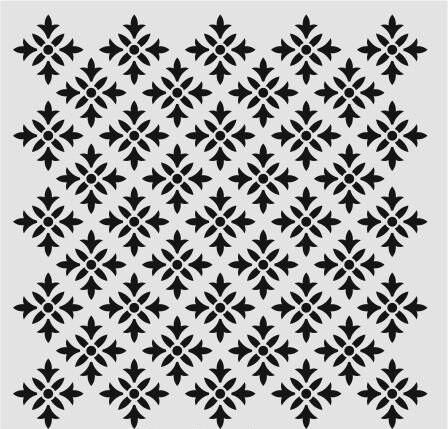 Ardışık Desen Stencil Şablon (25x25) R-069