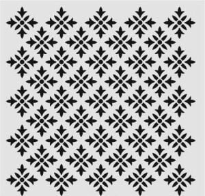 Ardışık Desen Stencil Şablon (30x30) R-069