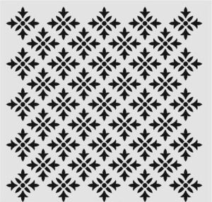 Ardışık Desen Stencil Şablon (30x30) R-069