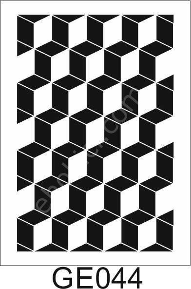 Geometrik Desenler Stencil Şablon (21x30) GE-044
