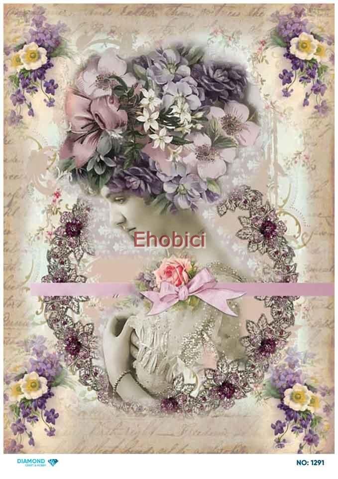 Diamond Pirinç Dekopaj Kağıdı - 1291