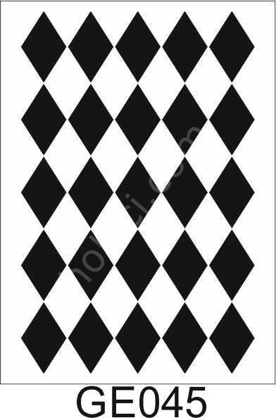Geometrik Desenler Stencil Şablon (21x30) GE-045