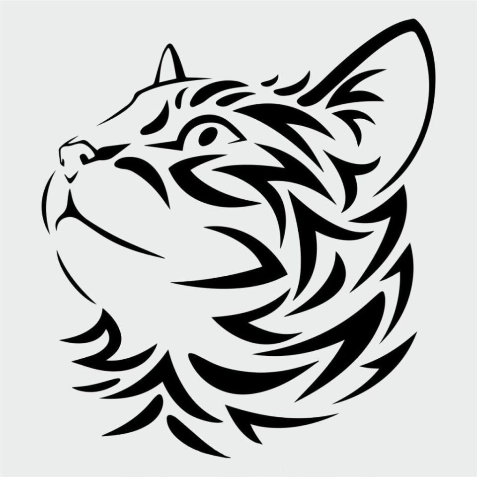 Hayvan Temalı Desenler Stencil Şablon (20x20) H-040