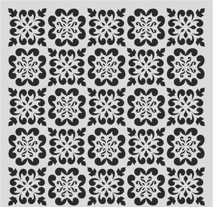 Ardışık Desen Stencil Şablon (30x30) R-070
