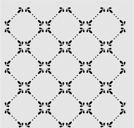Ardışık Desen Stencil Şablon (25x25) R-071