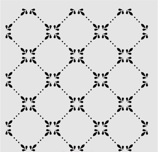 Ardışık Desen Stencil Şablon (25x25) R-071