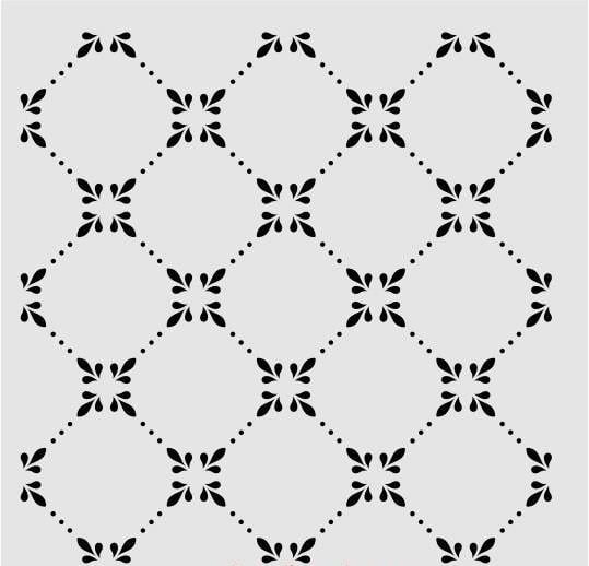 Ardışık Desen Stencil Şablon (30x30) R-071