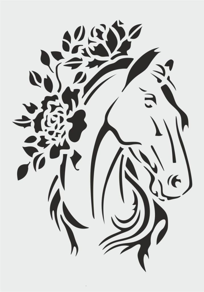 Hayvan Temalı Desenler Stencil Şablon (25x35) H-041