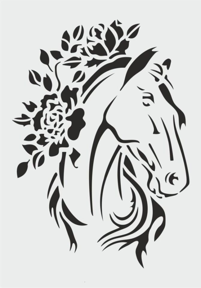 Hayvan Temalı Desenler Stencil Şablon (25x35) H-041