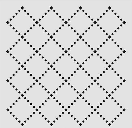 Ardışık Desen Stencil Şablon (25x25) R-072