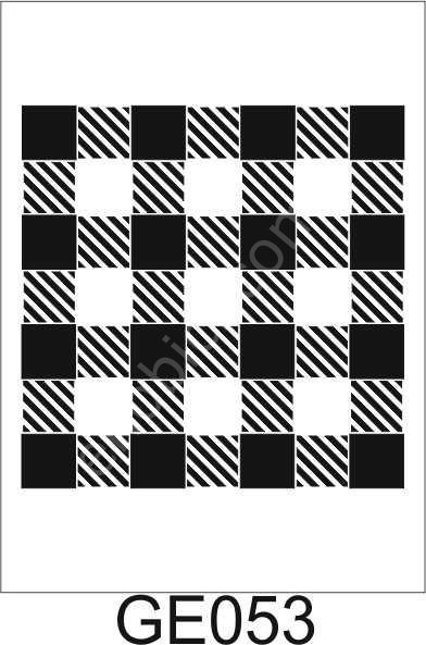 Geometrik Desenler Stencil Şablon (25x25) GE-053