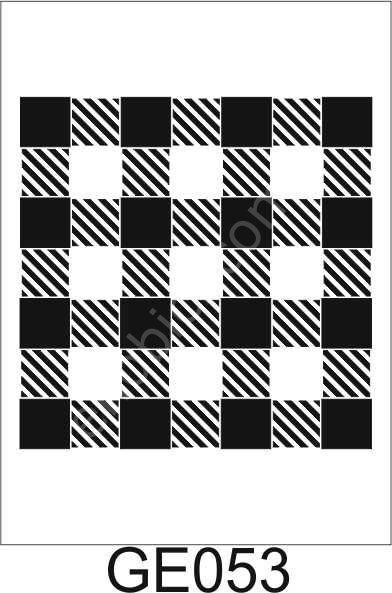 Geometrik Desenler Stencil Şablon (25x25) GE-053