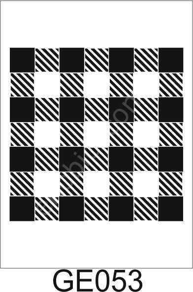 Geometrik Desenler Stencil Şablon (25x25) GE-053