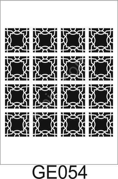 Geometrik Desenler Stencil Şablon (25x25) GE-054