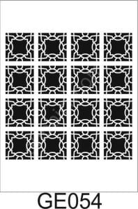Geometrik Desenler Stencil Şablon (25x25) GE-054