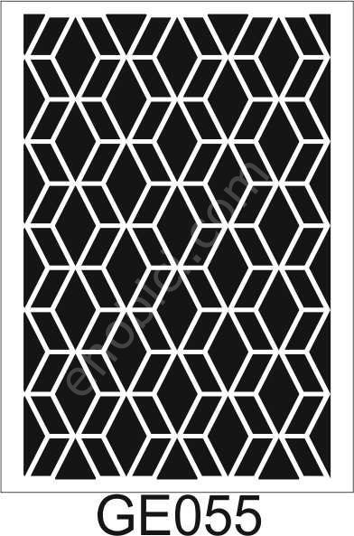 Geometrik Desenler Stencil Şablon (21x30) GE-055