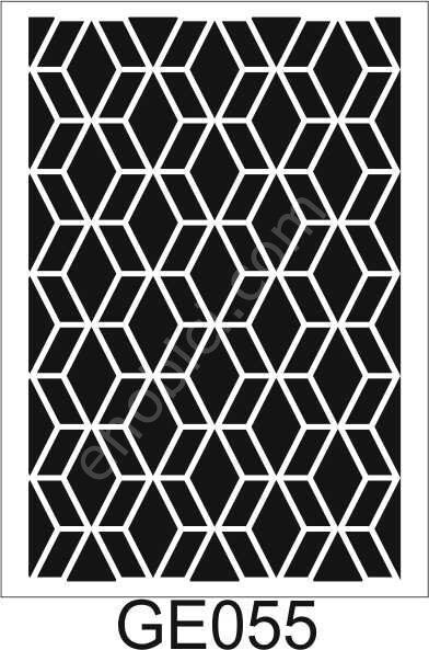 Geometrik Desenler Stencil Şablon (21x30) GE-055