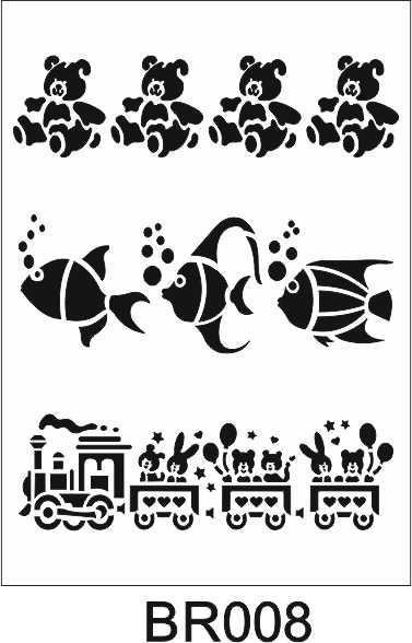 Border Desen Stencil Şablon (21x30) BR-008