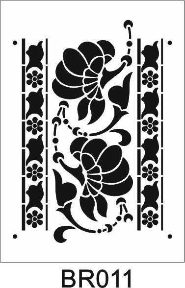 Border Desen Stencil Şablon (21x30) BR-011