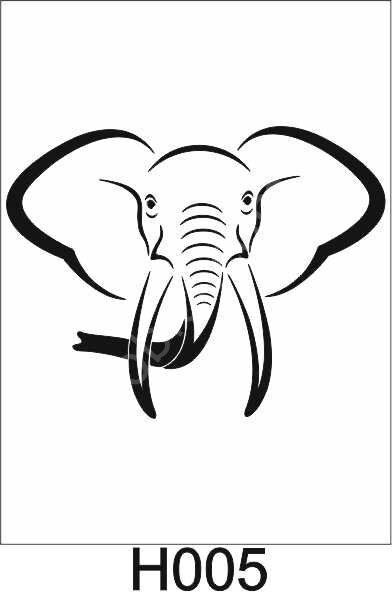 Hayvan Temalı Desenler Stencil Şablon (25x25) H-005