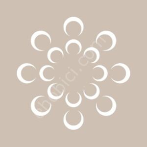 YB28 22x22 Cadence Yuvarlak Seri Stencil