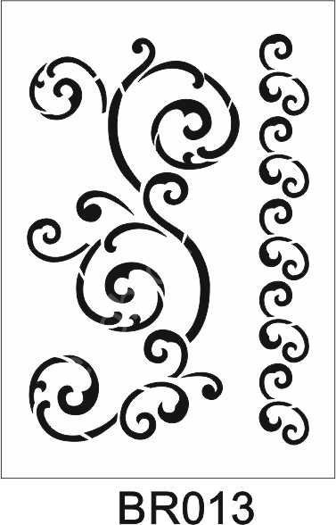 Border Desen Stencil Şablon (25x35) BR-013