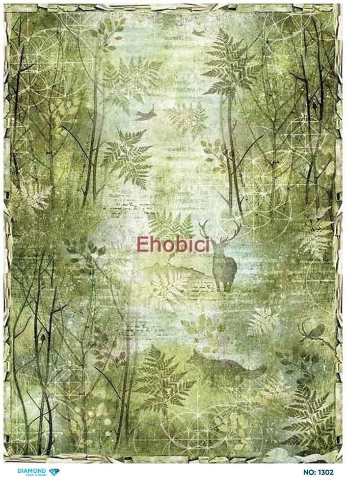 Diamond Pirinç Dekopaj Kağıdı - 1302