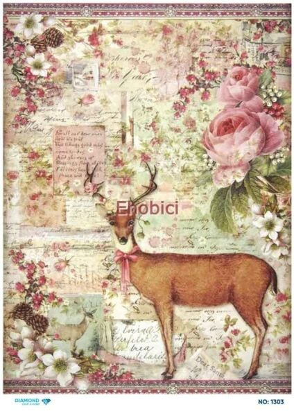 Diamond Pirinç Dekopaj Kağıdı - 1303