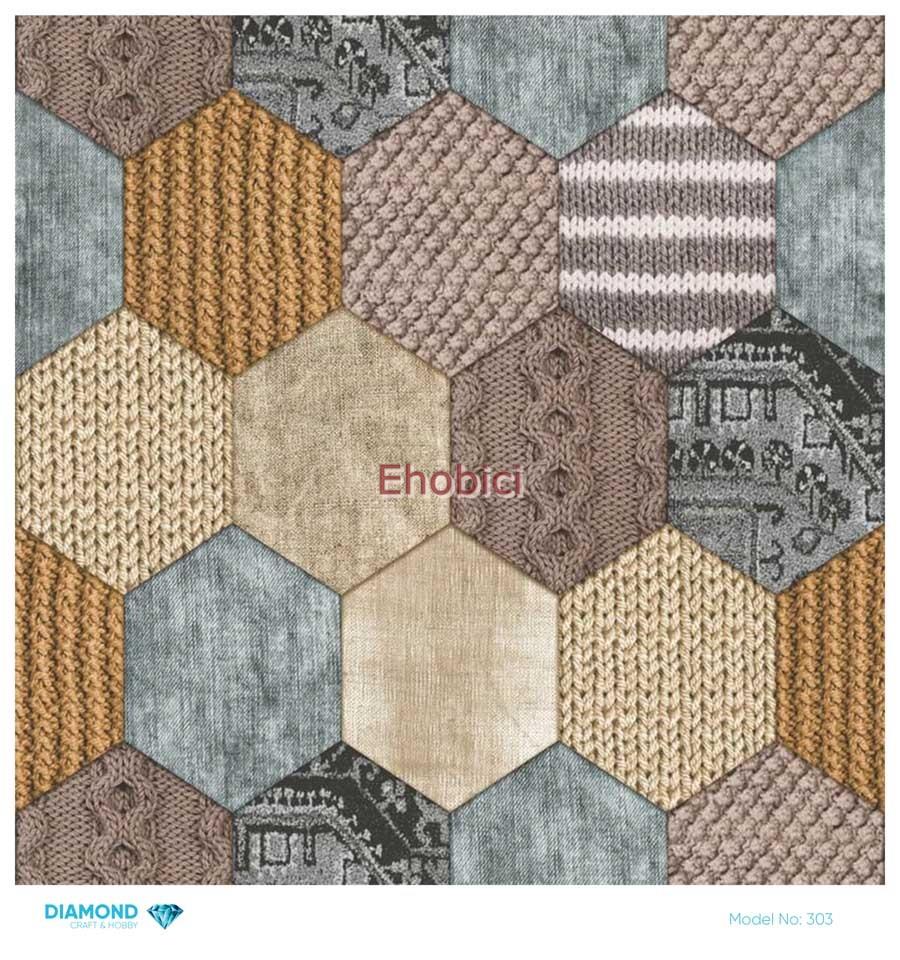 Diamond Pirinç Dekopaj Kağıdı - 303 - 30x30