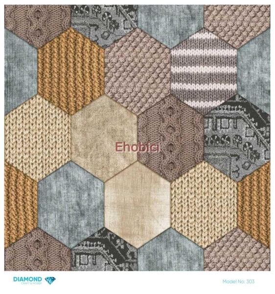 Diamond Pirinç Dekopaj Kağıdı - 303 - 30x30