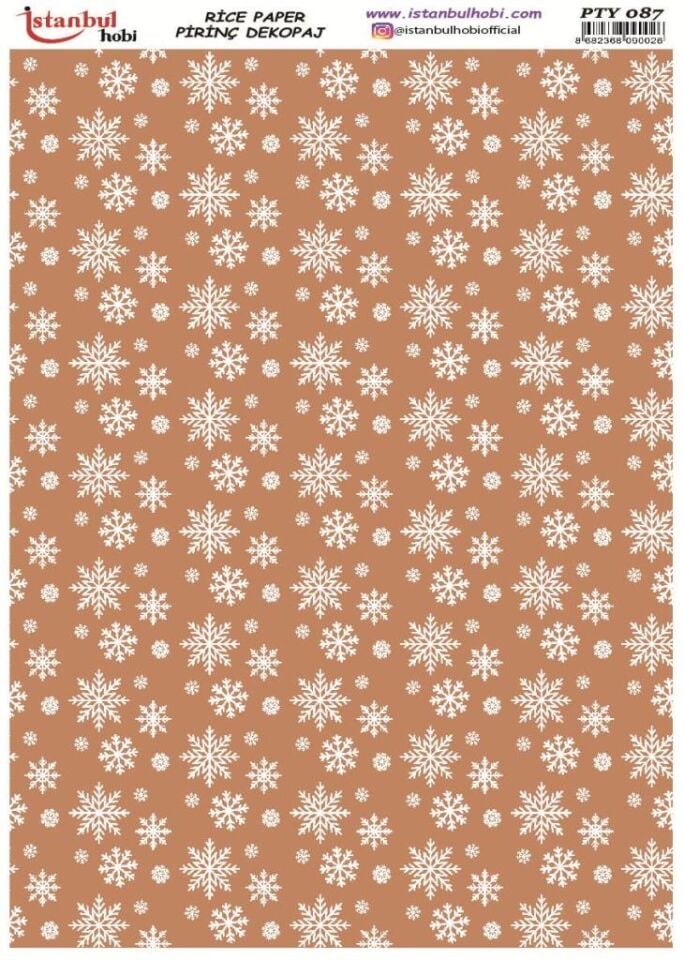 Pirinç Dekopaj Kağıdı 30x42cm PTY-087 Yılbaşı