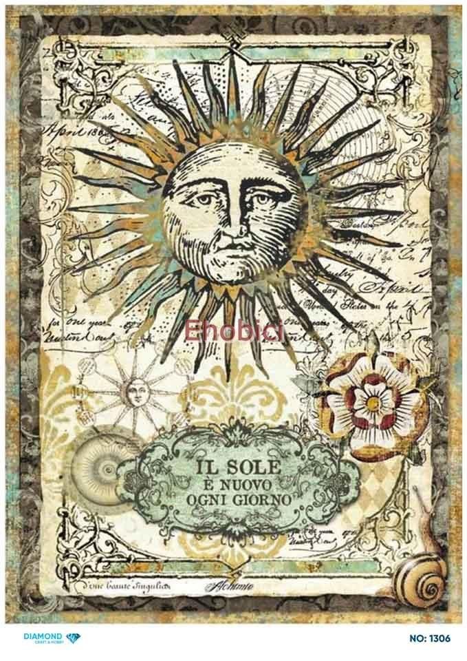 Diamond Pirinç Dekopaj Kağıdı - 1306