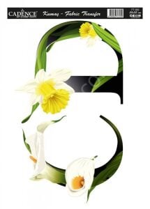 KT-53 Cadence Kumaş Transfer 25x35cm Çiçekli Harf Serisi