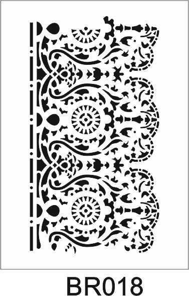 Border Desen Stencil Şablon (21x30) BR-018