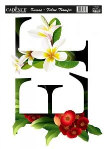 KT-54 Cadence Kumaş Transfer 25x35cm Çiçekli Harf Serisi