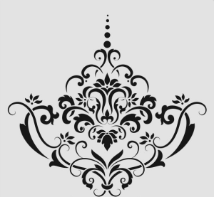 Damask Desen Stencil Şablon (40x40) DA-030
