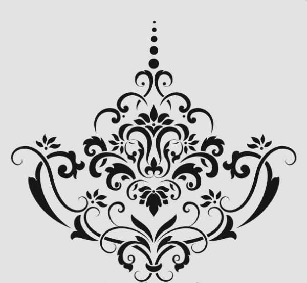 Damask Desen Stencil Şablon (40x40) DA-030