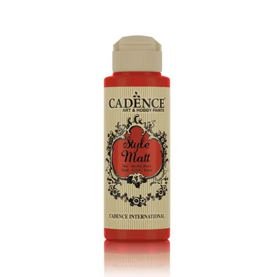 Cadence Style Matt Akrilik Boya S9043 Lava Kırmızı 120ml