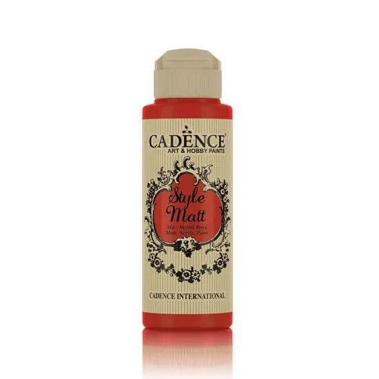 Cadence Style Matt Akrilik Boya S9043 Lava Kırmızı 120ml