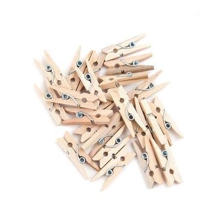 Doğal Ahşap Mini Mandal (20'Li)