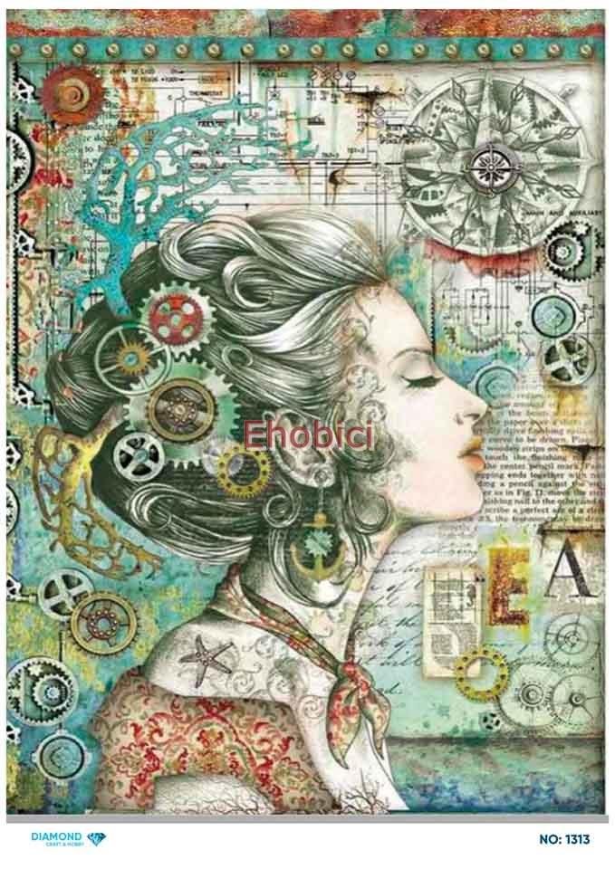 Diamond Pirinç Dekopaj Kağıdı - 1313