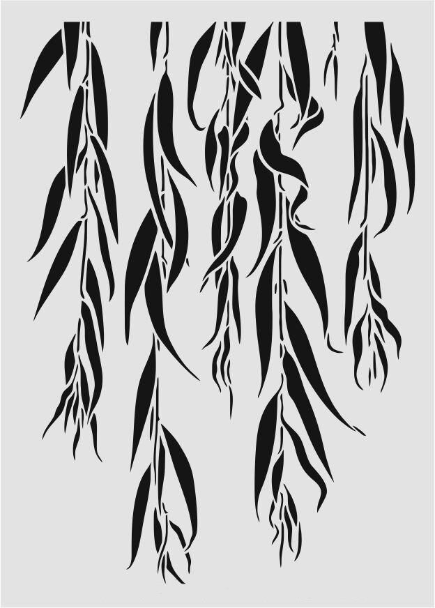 Çiçek Desen Stencil Şablon (35x50) F-104