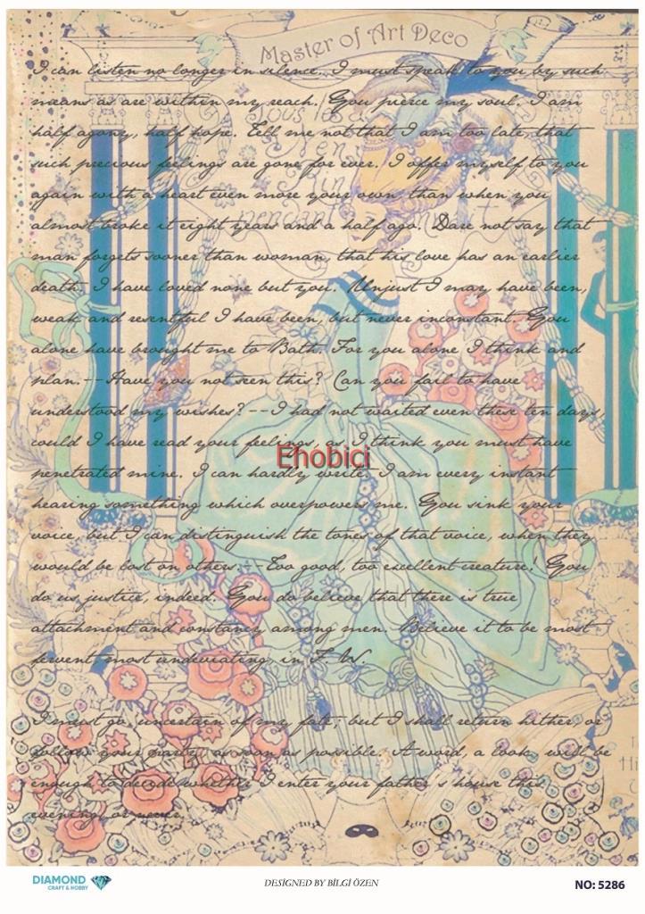 Diamond Pirinç Dekopaj Kağıdı - 5286