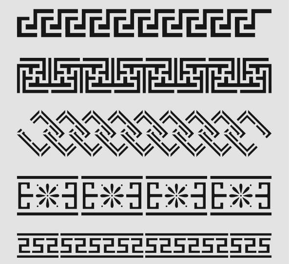 Border Desen Stencil Şablon (30x30) BR-032