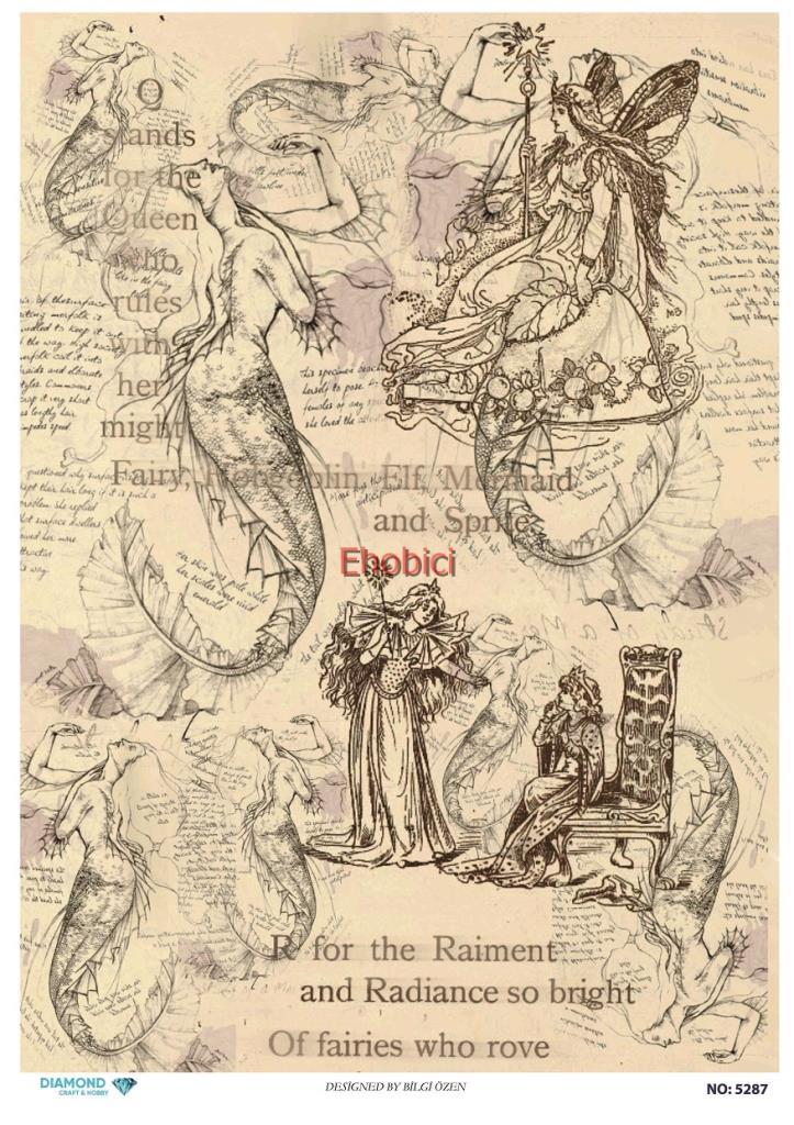 Diamond Pirinç Dekopaj Kağıdı - 5287