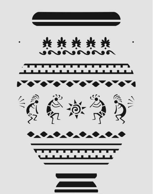 Boyutlu Desen Stencil Şablon (25x35) BY-054B