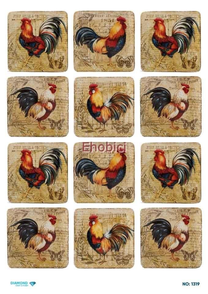 Diamond Pirinç Dekopaj Kağıdı - 1319