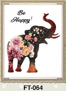 FT-64 Cadence Kumaş Transfer 25x35cm Çiçekli Hayvan Figürleri Serisi